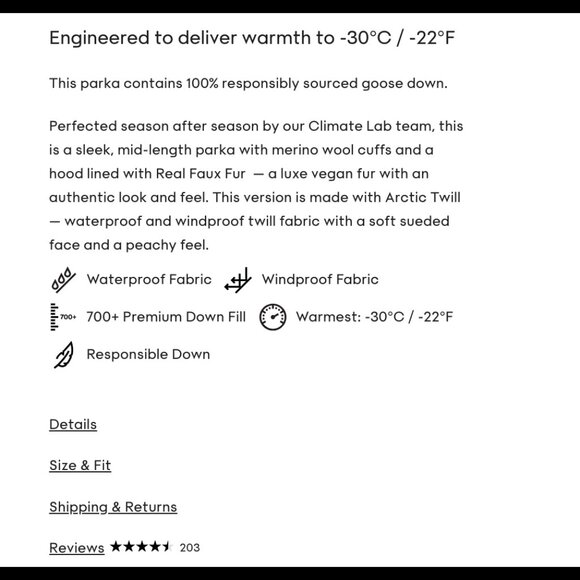 NWOT Aritzia Babaton St. Moritz Parka (XXS) - Picture 6 of 15